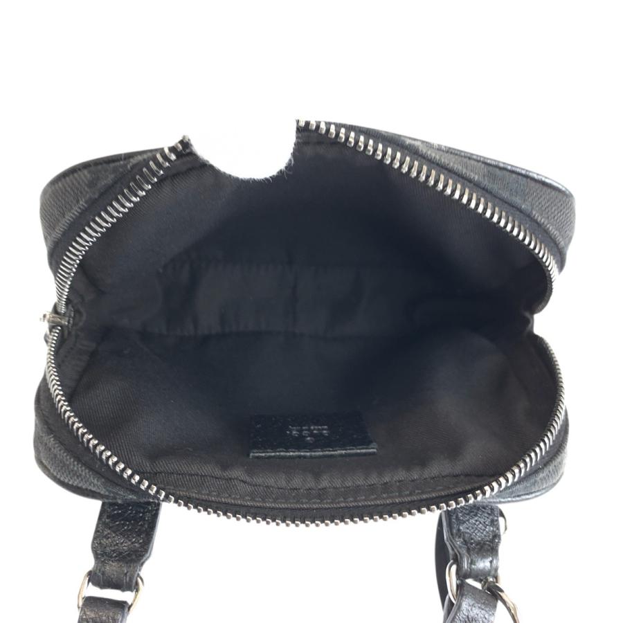 美品 GUCCI グッチ ブラック 黒 シルバー金具 GGキャンバス/レザー 120975 ショルダーバッグ ポシェット レディース 600677 | GUCCI | 08