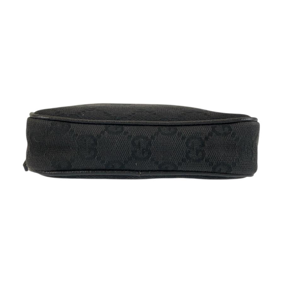 美品 GUCCI グッチ ブラック 黒 シルバー金具 GGキャンバス/レザー 120975 ショルダーバッグ ポシェット レディース 600677 | GUCCI | 09