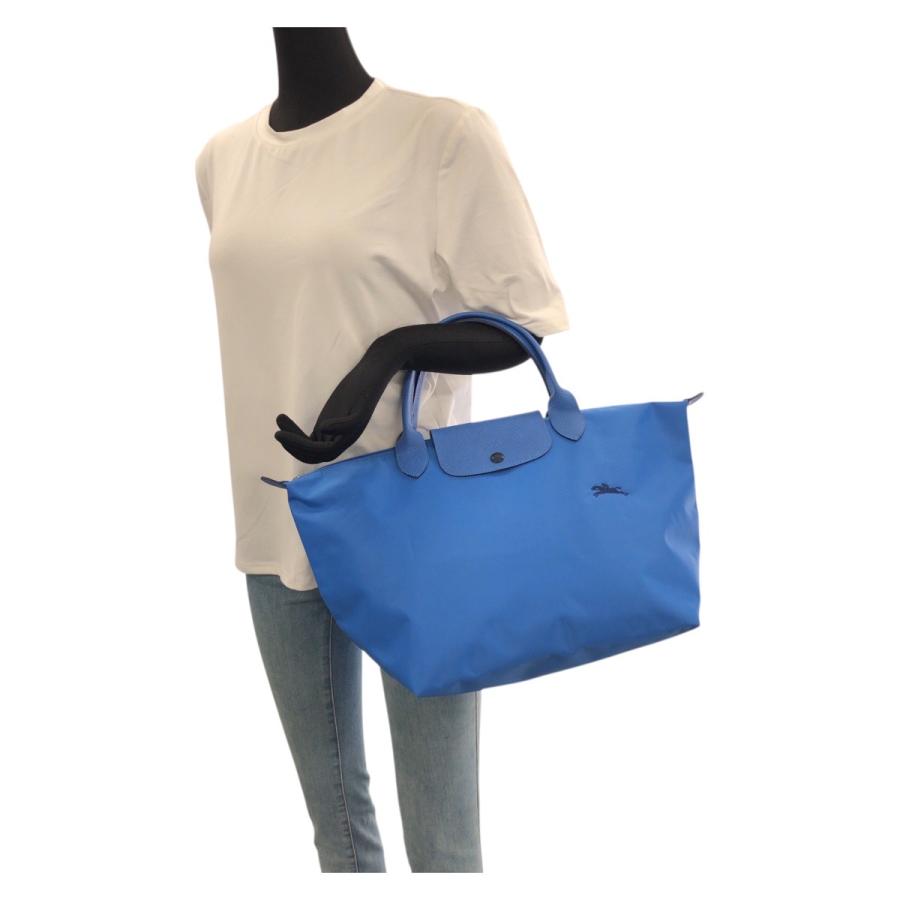 LONGCHAMP（ロンシャン） 美品 ル プリアージュ M ブルー シルバー金具