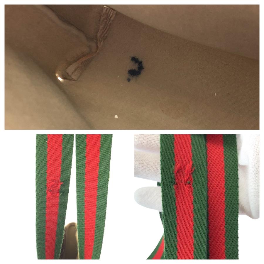 GUCCI グッチ ヴィンテージ オールドグッチ シェリーライン ベージュ  GGスプリームキャンバス/レザー 39 02 003 トートバッグ 600682 | GUCCI | 04