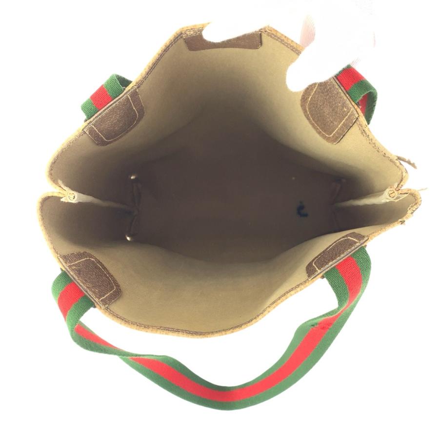 GUCCI グッチ ヴィンテージ オールドグッチ シェリーライン ベージュ  GGスプリームキャンバス/レザー 39 02 003 トートバッグ 600682 | GUCCI | 07
