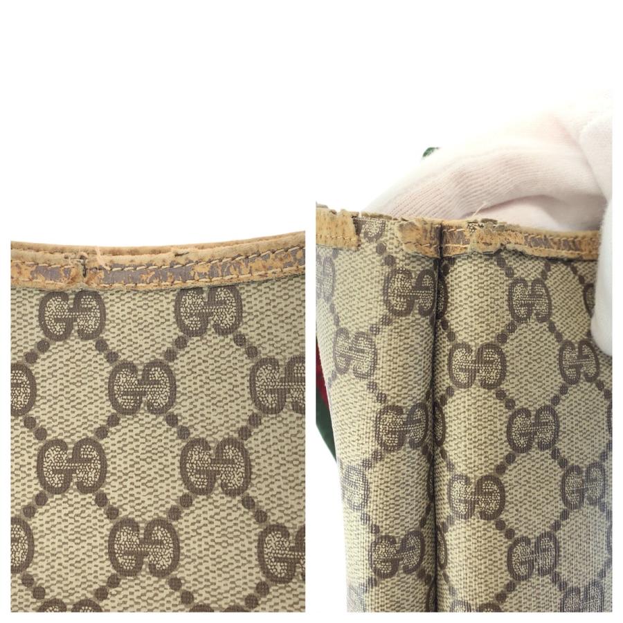 GUCCI グッチ ヴィンテージ オールドグッチ シェリーライン ベージュ  GGスプリームキャンバス/レザー 39 02 003 トートバッグ 600682 | GUCCI | 08