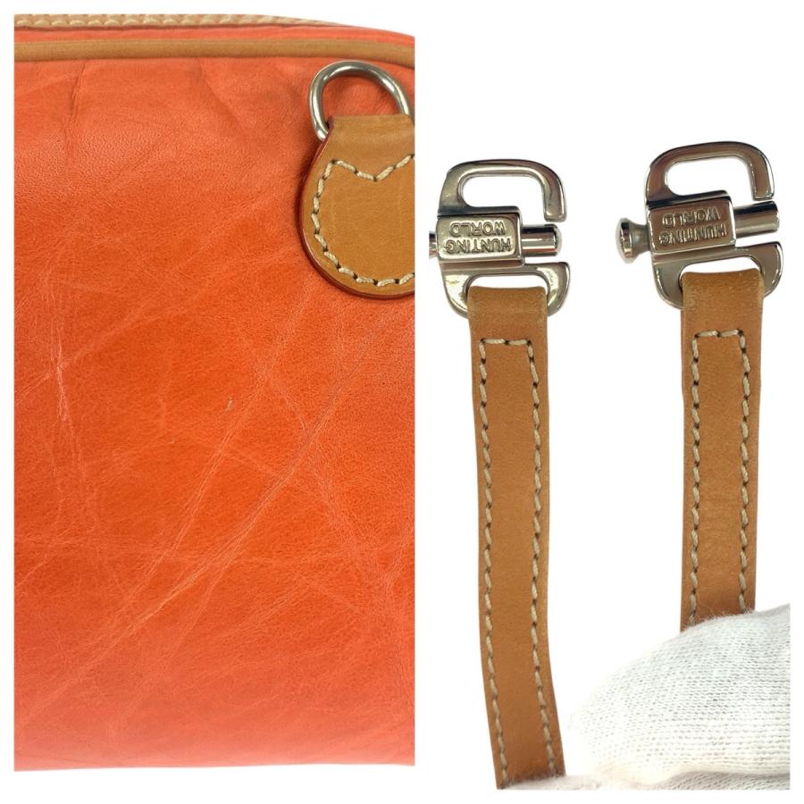 美品 HUNTING WORLD ハンティングワールド 2way オレンジ シルバー 