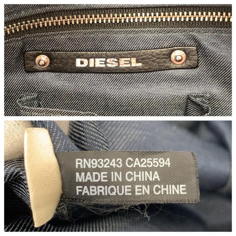 DIESEL（ディーゼル） レ ジッパー 2way ブラック 黒 シルバー金具