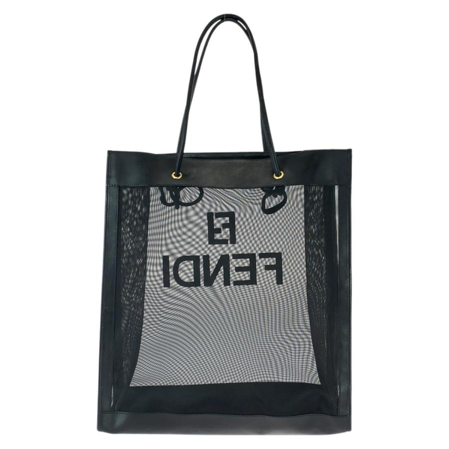 FENDI（フェンディ） 美品 FFロゴ ブラック 黒 ゴールド金具 レザー