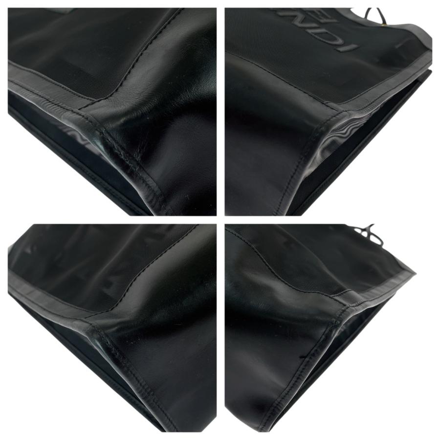 FENDI（フェンディ） 美品 FFロゴ ブラック 黒 ゴールド金具 レザー
