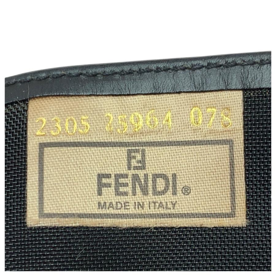FENDI（フェンディ） 美品 FFロゴ ブラック 黒 ゴールド金具 レザー