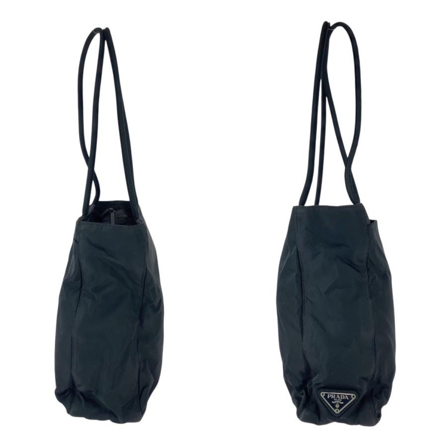 PRADA プラダ テスート 三角ロゴプレート ブラック 黒 ナイロン ショルダーバッグ トートバッグ レディース 600719