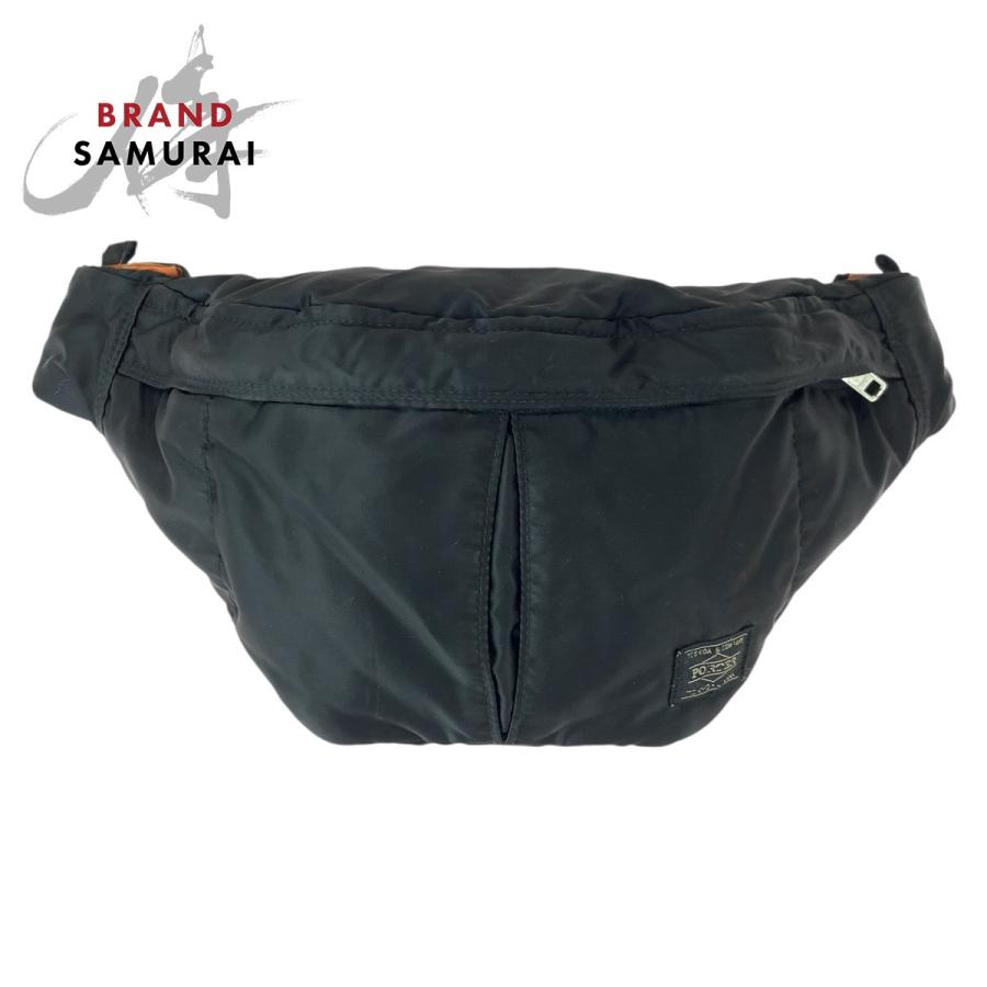 PORTER 美品 ポーター タンカー ブラック 黒 シルバー金具 ナイロン