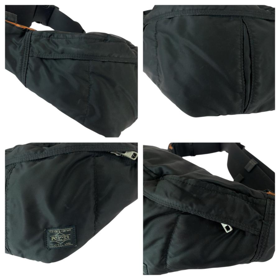 PORTER 美品 ポーター タンカー ブラック 黒 シルバー金具 ナイロン