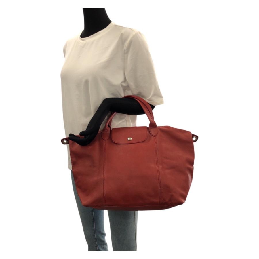 LONGCHAMP（ロンシャン） ル プリアージュ キュイール 2way レッド
