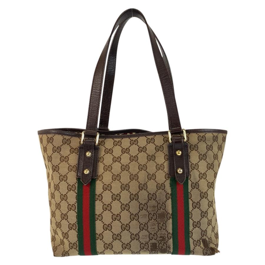 GUCCI グッチ シェリーライン ブラウン ベージュ ゴールド金具 GGキャンバス 137396 トートバッグ ショルダーバッグ レディース 600781 | GUCCI | 01