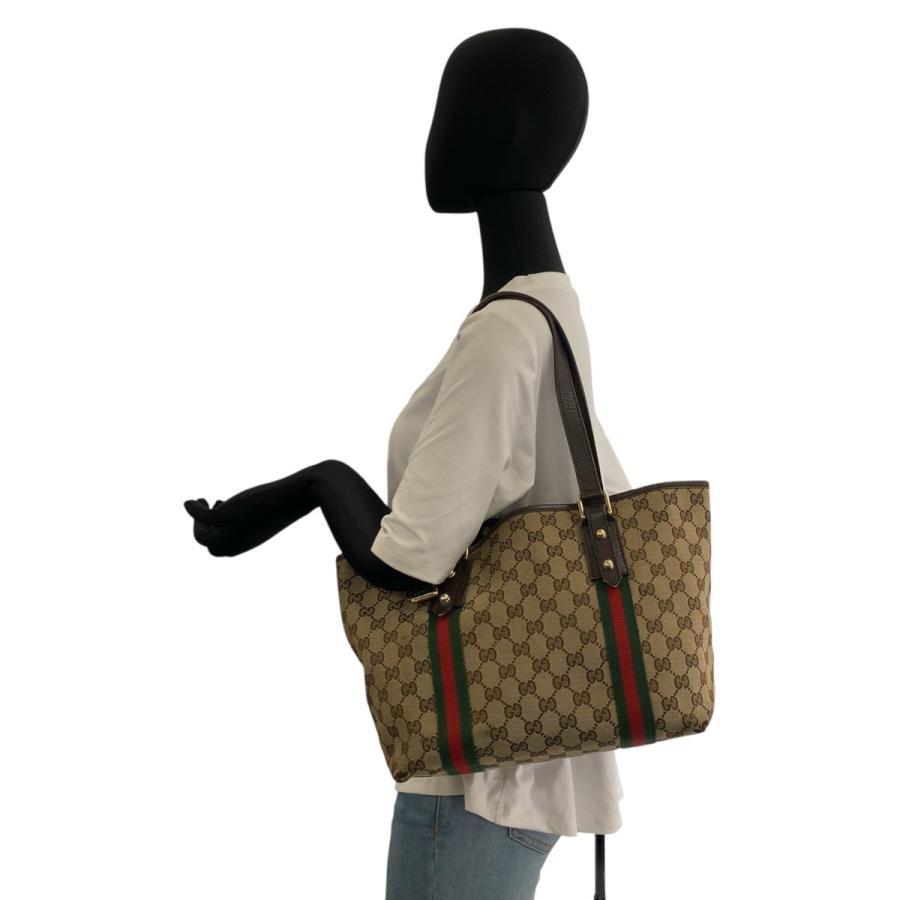 GUCCI グッチ シェリーライン ブラウン ベージュ ゴールド金具 GGキャンバス 137396 トートバッグ ショルダーバッグ レディース 600781 | GUCCI | 06
