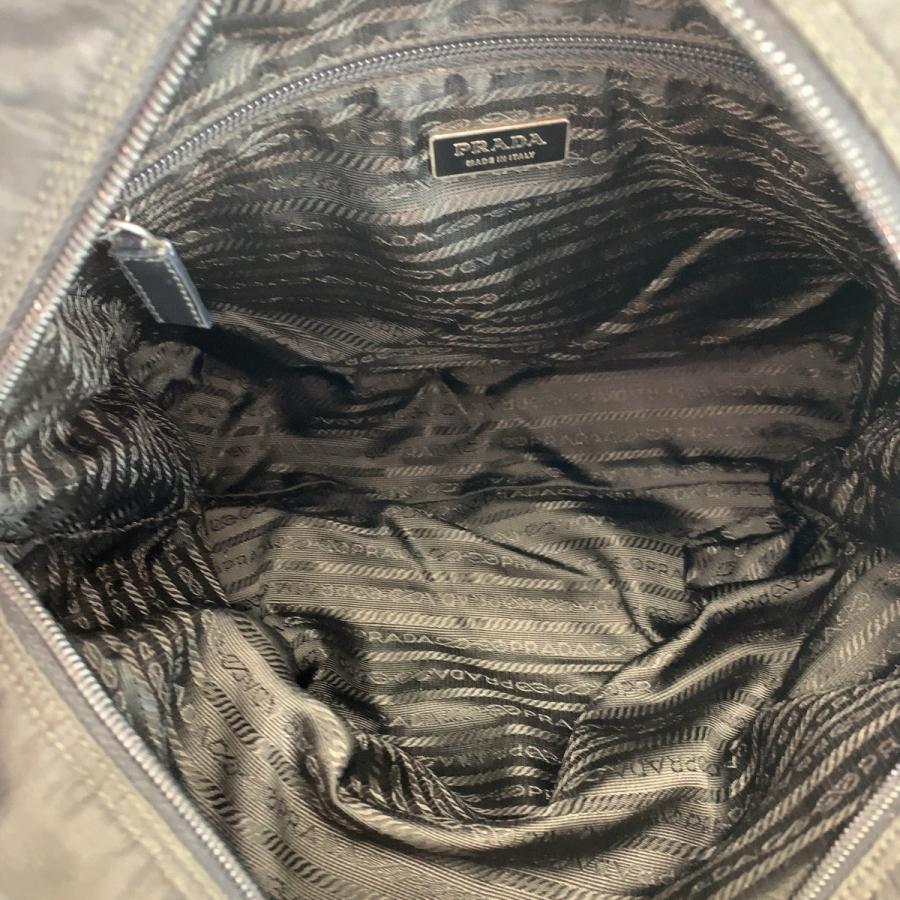 美品 PRADA プラダ テスート 三角ロゴプレート ブラック 黒 シルバー金具 ナイロン ショルダーバッグ トートバッグ レディース 600800 | PRADA | 08