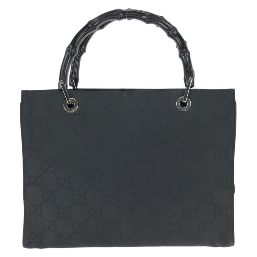 GUCCI グッチ バンブー GG柄 ブラック 黒 シルバー金具 ナイロン 002.1016 トートバッグ ハンドバッグ レディース 600806 | GUCCI | 01