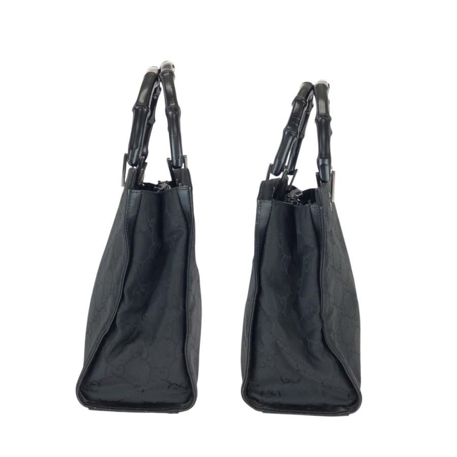 GUCCI グッチ バンブー GG柄 ブラック 黒 シルバー金具 ナイロン 002.1016 トートバッグ ハンドバッグ レディース 600806 | GUCCI | 06
