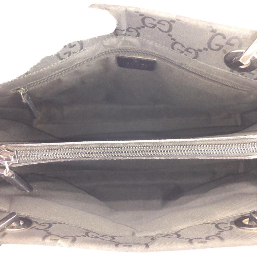 GUCCI グッチ バンブー GG柄 ブラック 黒 シルバー金具 ナイロン 002.1016 トートバッグ ハンドバッグ レディース 600806 | GUCCI | 07