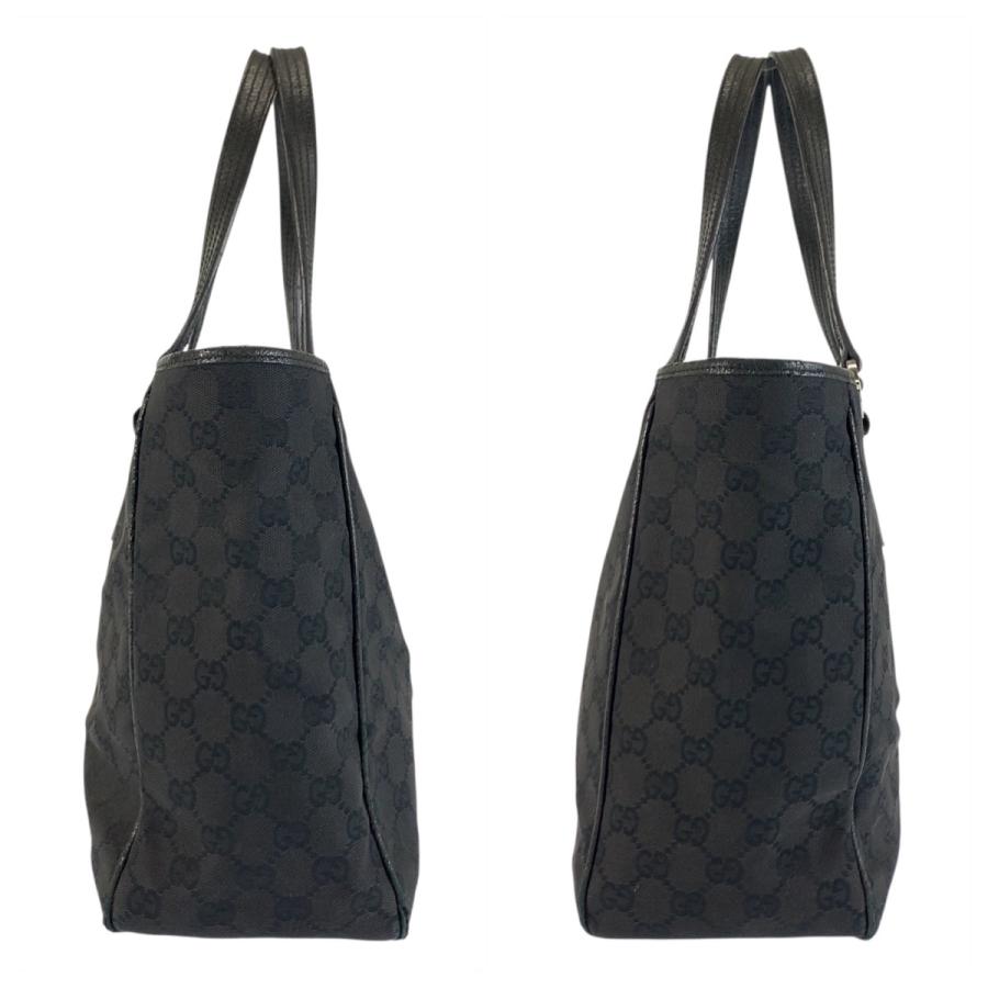 GUCCI グッチ ブラック 黒 GGキャンバス/レザー 113017 トートバッグ 