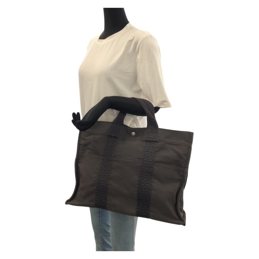 HERMES（エルメス） エールライン MM グレー シルバー金具 キャンバス
