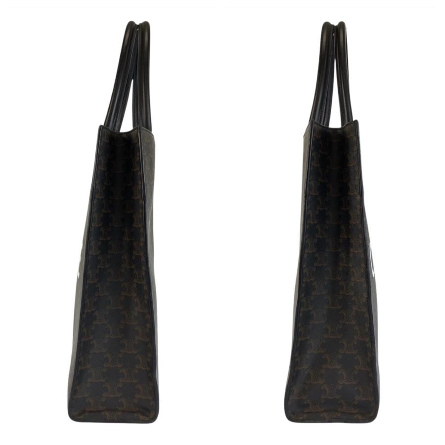 美品 CELINE セリーヌ トリオンフ ホリゾンタルカバ ブラック 黒 ブラウン トートバッグ ハンドバッグ ビジネスバッグ 600855 | CELINE | 05