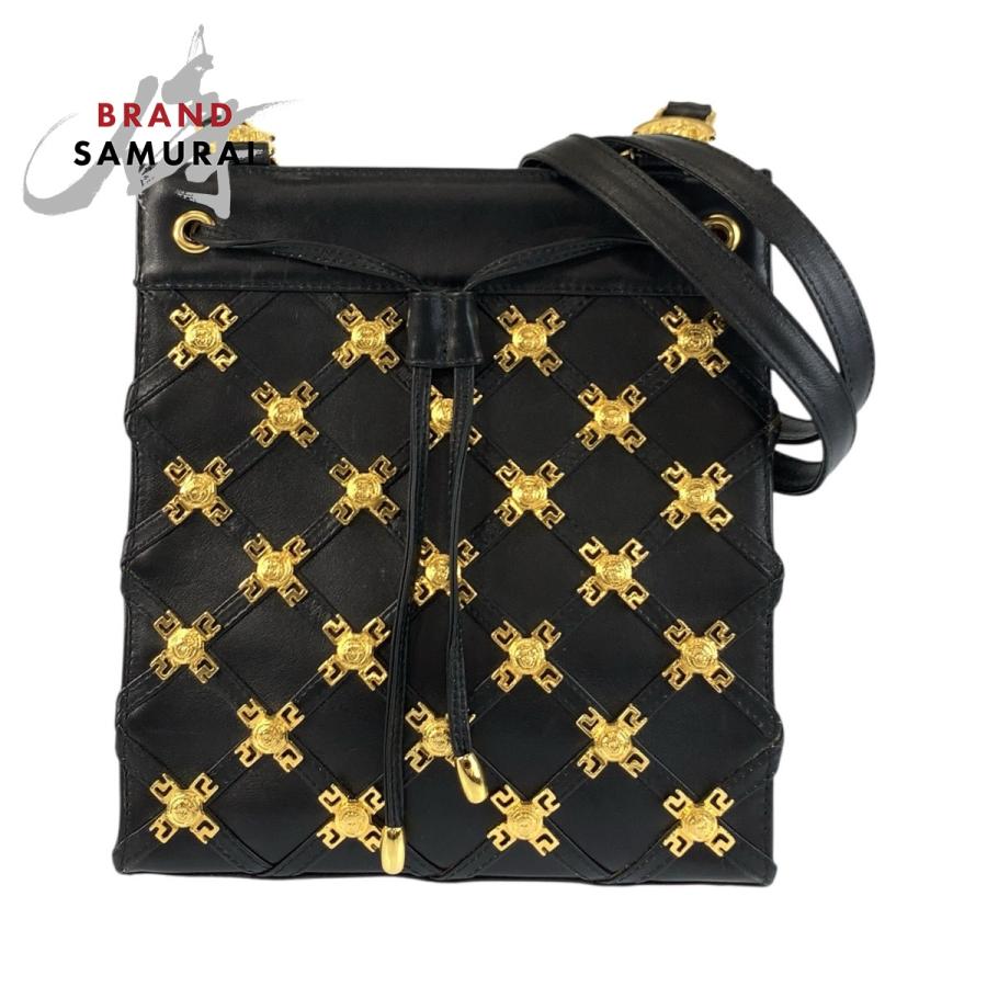 美品 VERSACE ヴェルサーチ ヴィンテージ メデューサ ブラック 黒