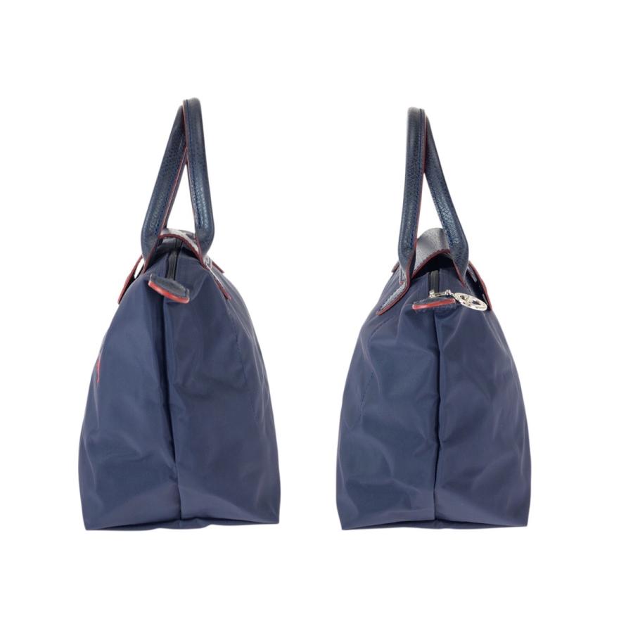 美品 Longchamp ロンシャン ル プリアージュ クラブ S ネイビー レッド シルバー金具 ナイロン/レザー トートバッグ ハンドバッグ 600876 | LONGCHAMP | 06