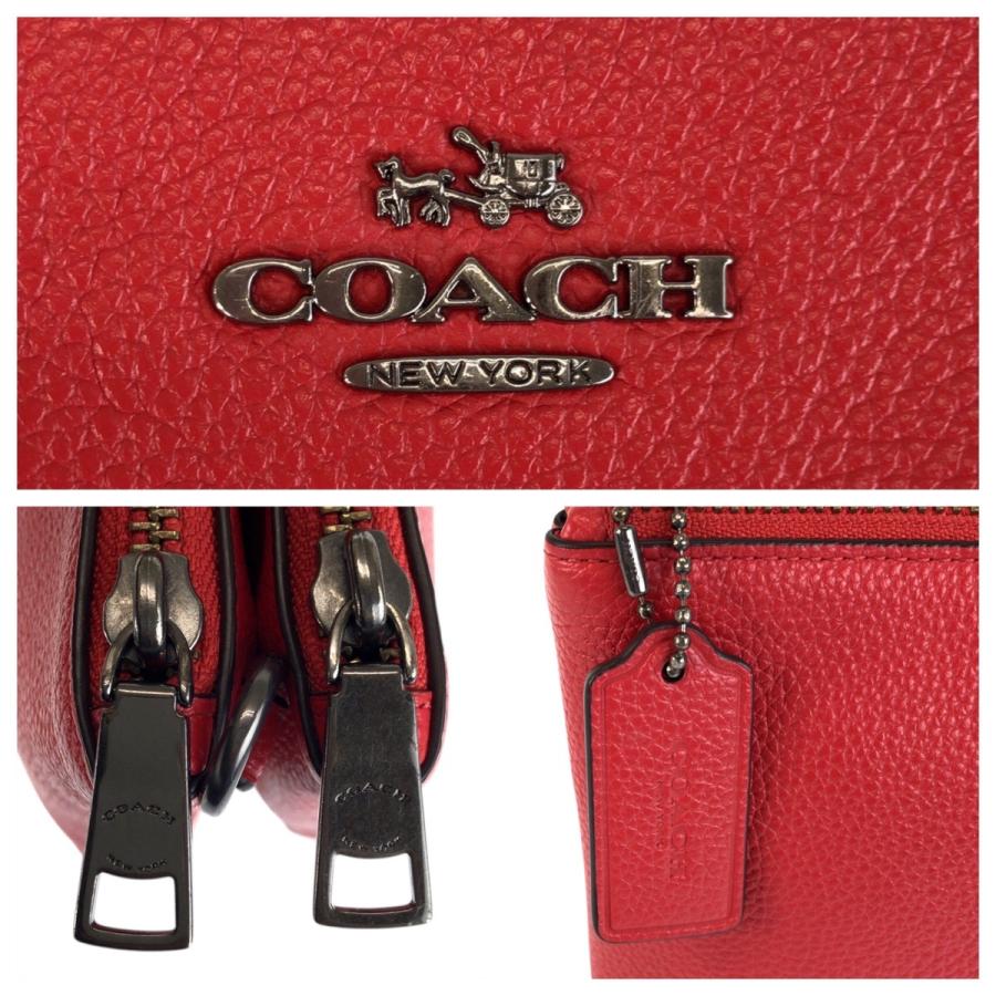 COACH（コーチ） レイラ レッド 赤 ガンメタ金具 レザー F38273