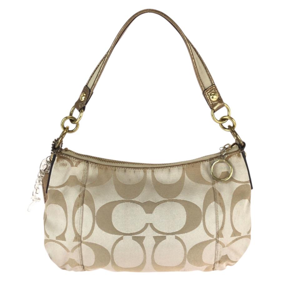 COACH コーチ ポピー シグネチャー 2way ベージュ ゴールド金具 キャンバス/レザー 15317 ショルダーバッグ ハンドバッグ 600897 | COACH | 01
