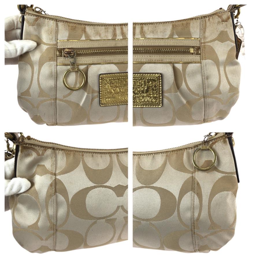 COACH コーチ ポピー シグネチャー 2way ベージュ ゴールド金具 キャンバス/レザー 15317 ショルダーバッグ ハンドバッグ 600897 | COACH | 04