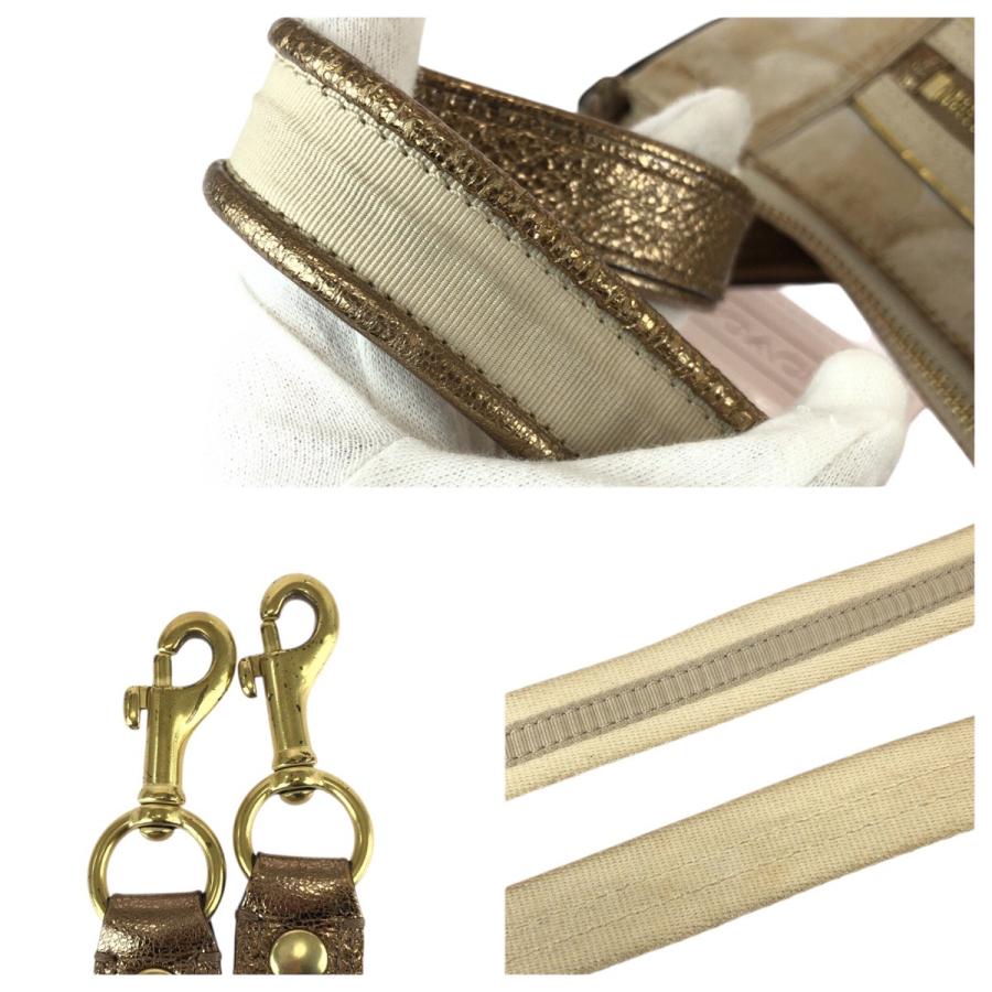 COACH コーチ ポピー シグネチャー 2way ベージュ ゴールド金具 キャンバス/レザー 15317 ショルダーバッグ ハンドバッグ 600897 | COACH | 05