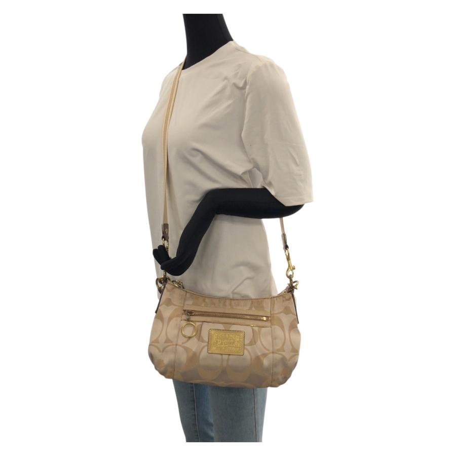 COACH コーチ ポピー シグネチャー 2way ベージュ ゴールド金具 キャンバス/レザー 15317 ショルダーバッグ ハンドバッグ 600897 | COACH | 06