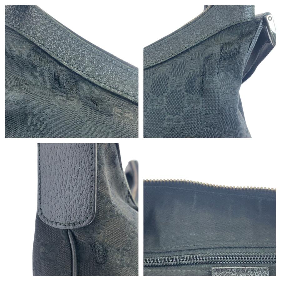 GUCCI グッチ ブラック 黒 シルバー金具 GGキャンバス/レザー 189752 斜め掛け ショルダーバッグ レディース 600906 | GUCCI | 04