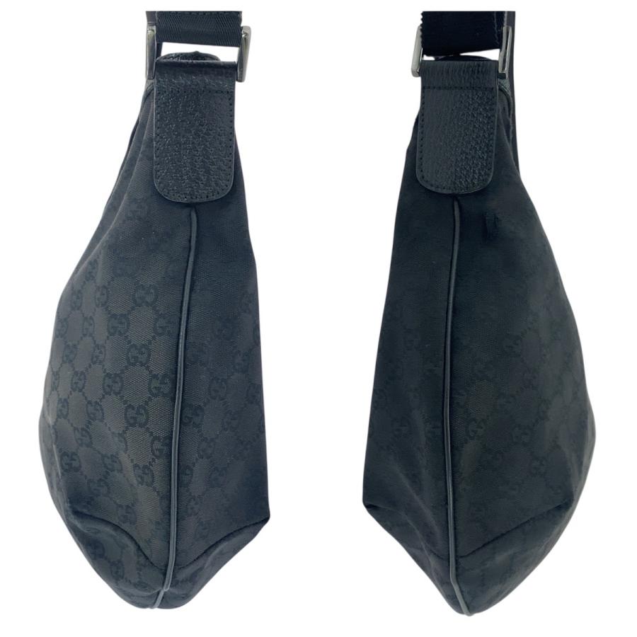 GUCCI グッチ ブラック 黒 シルバー金具 GGキャンバス/レザー 189752 斜め掛け ショルダーバッグ レディース 600906 | GUCCI | 06