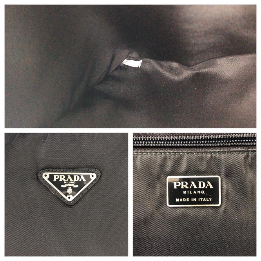 PRADA（プラダ） 美品 テスート 三角ロゴプレート ブラック 黒