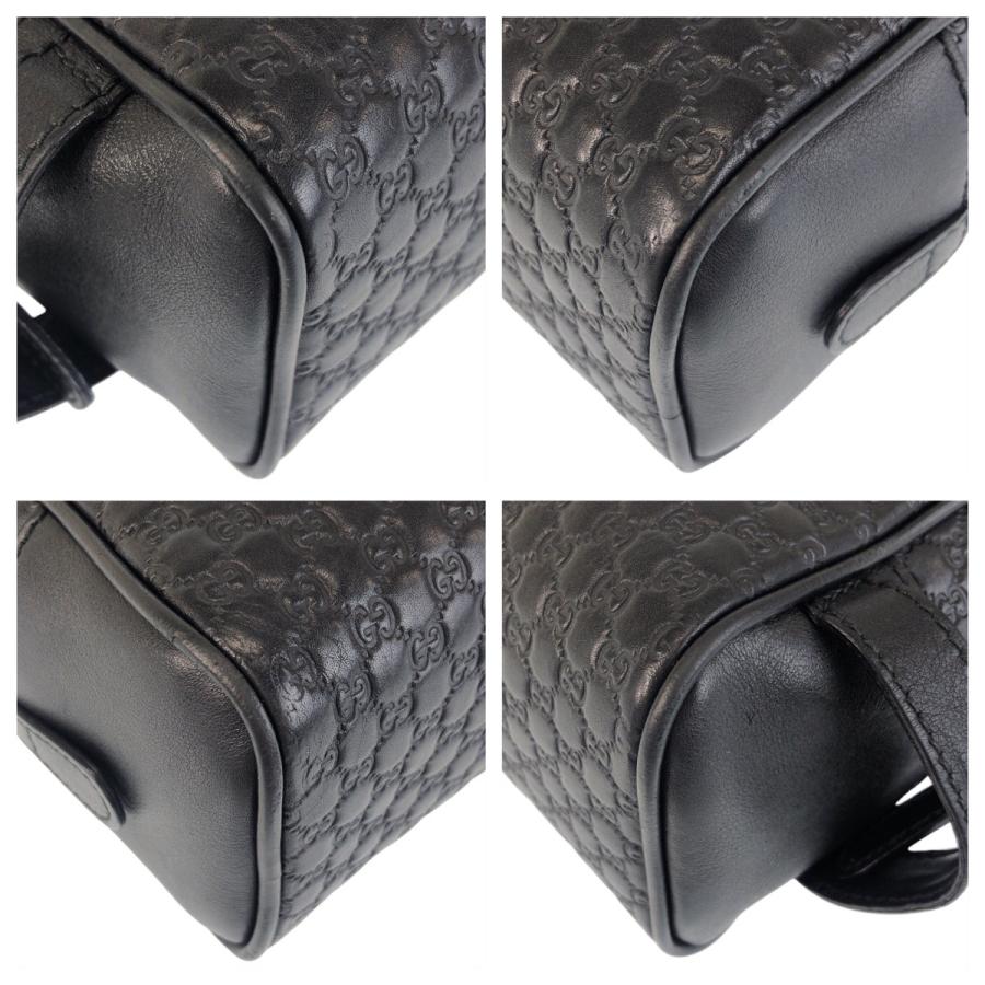 美品 GUCCI グッチ マイクログッチシマ ブラック 黒  レザー 419775 セカンドバッグ クラッチバッグ メンズ 600943 | GUCCI | 02