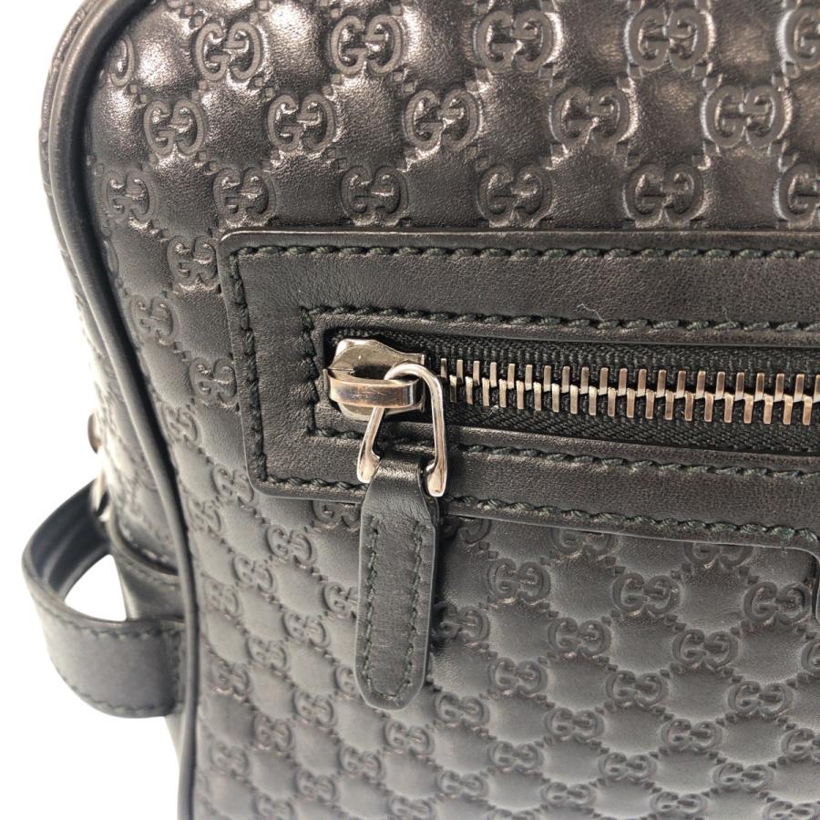 美品 GUCCI グッチ マイクログッチシマ ブラック 黒  レザー 419775 セカンドバッグ クラッチバッグ メンズ 600943 | GUCCI | 04