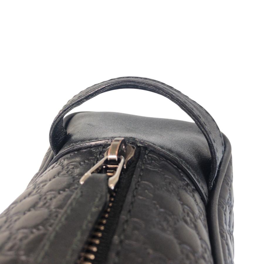 美品 GUCCI グッチ マイクログッチシマ ブラック 黒  レザー 419775 セカンドバッグ クラッチバッグ メンズ 600943 | GUCCI | 05