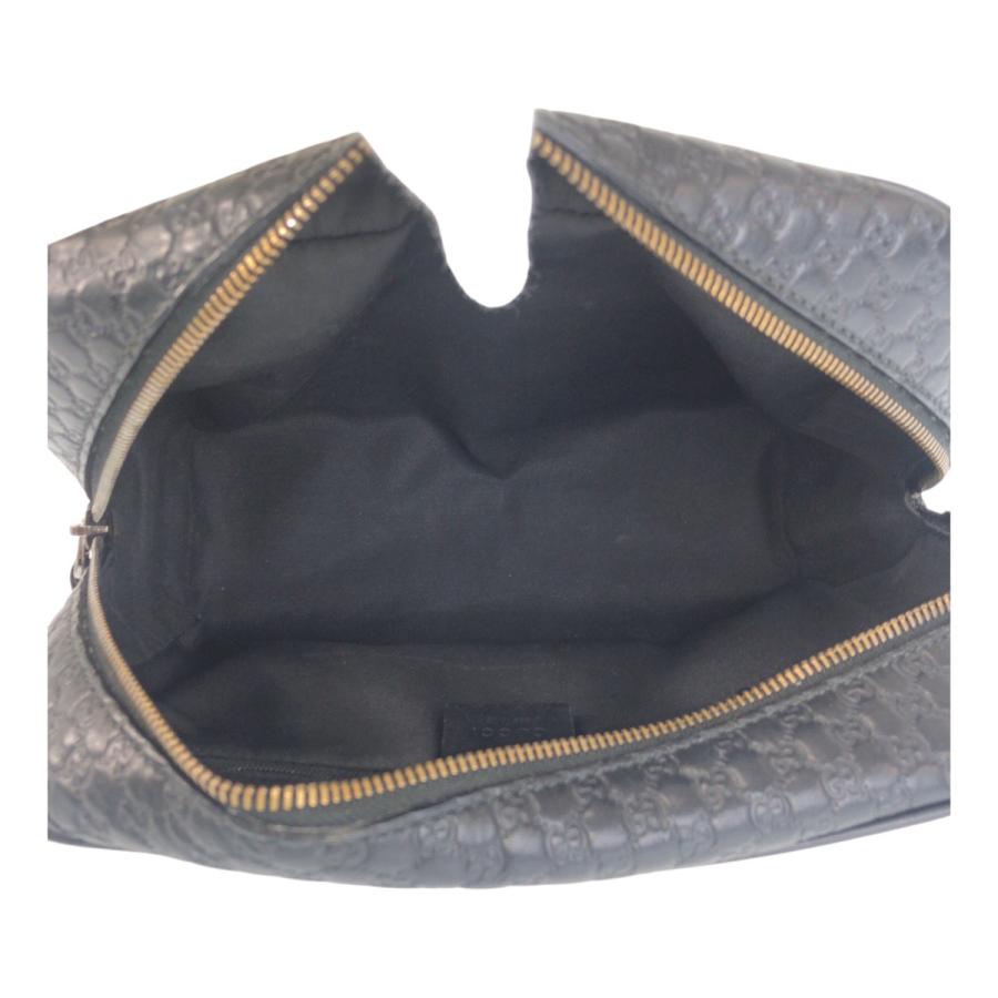 美品 GUCCI グッチ マイクログッチシマ ブラック 黒  レザー 419775 セカンドバッグ クラッチバッグ メンズ 600943 | GUCCI | 07