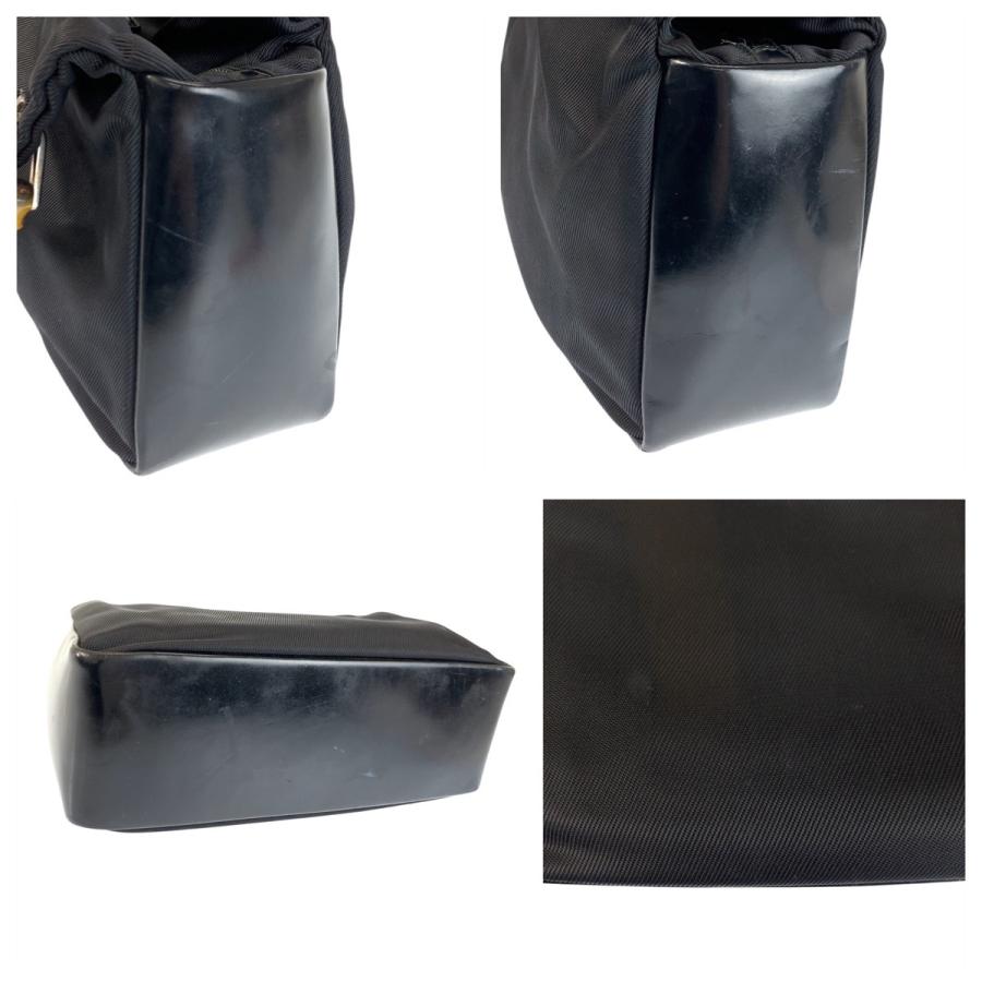 美品 GUCCI グッチ バンブー ブラック 黒 ナイロン/レザー/バンブー 000 2014 0580 トートバッグ ハンドバッグ  レディース 600963 | GUCCI | 05