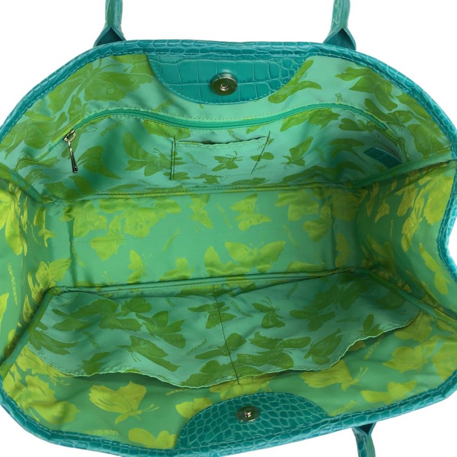 LONGCHAMP（ロンシャン） 美品 ロゾ 型押し エメラルドグリーン