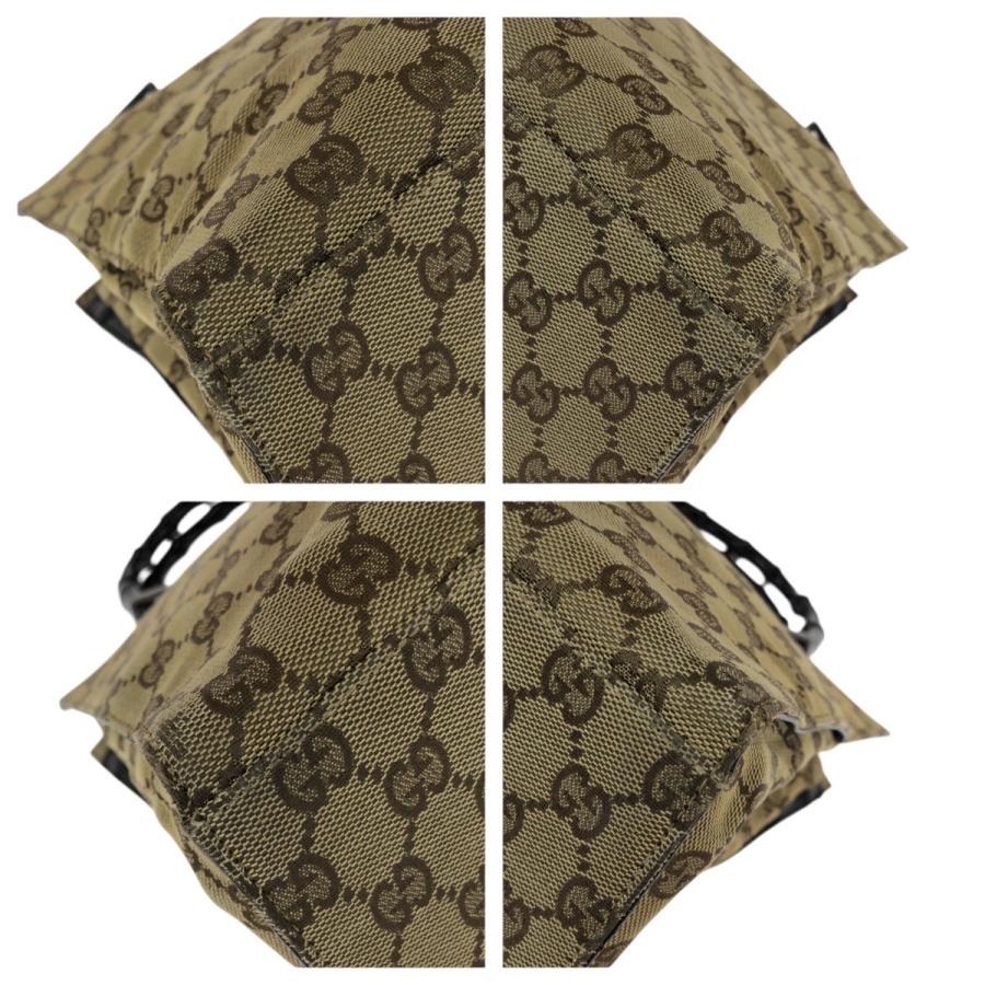 GUCCI（グッチ） 美品 バンブー ベージュ ブラウン ガンメタ金具 GG