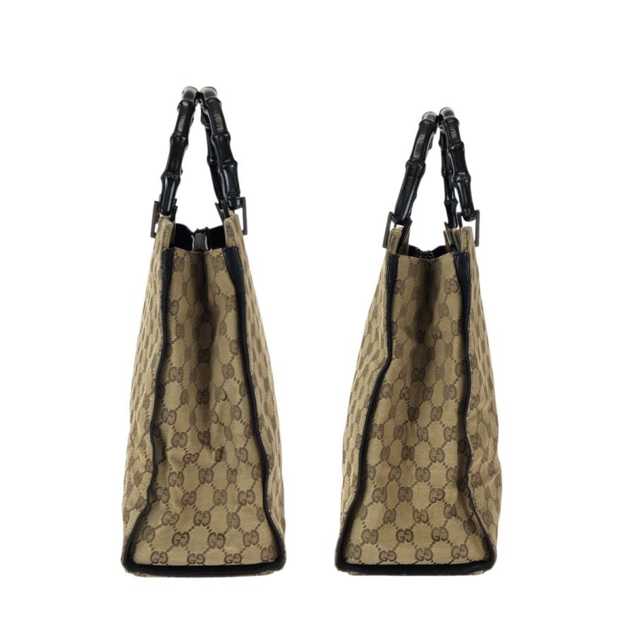 GUCCI（グッチ） 美品 バンブー ベージュ ブラウン ガンメタ金具 GG