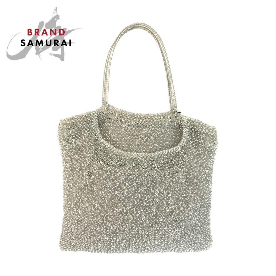 美品 ANTEPRIMA アンテプリマ ワイヤーバッグ シルバー グレー シルバー金具 PVC トートバッグ ハンドバッグ レディース 600987 | ANTEPRIMA