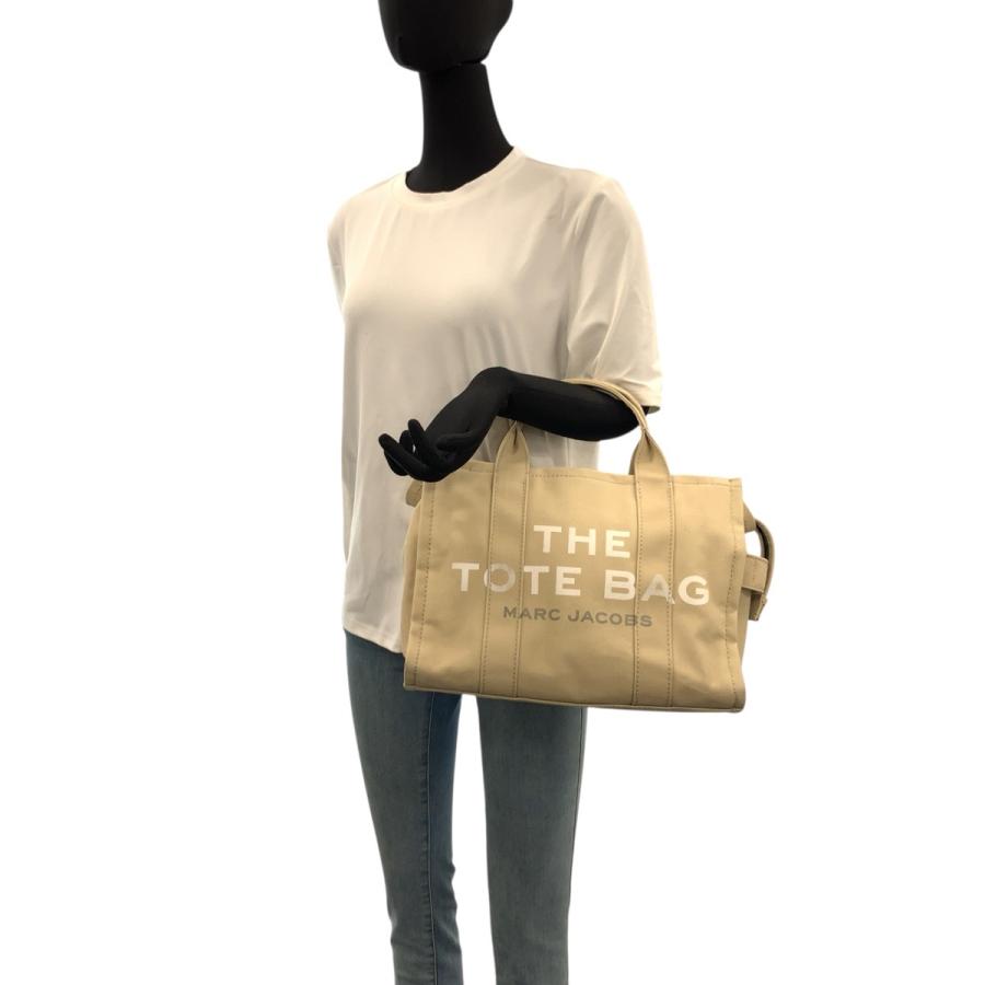 美品 MARC JACOBS マークジェイコブス THE TOTE BAG ベージュ ブラック キャンバス トートバッグ ショルダーバッグ  レディース 600997 |  | 06