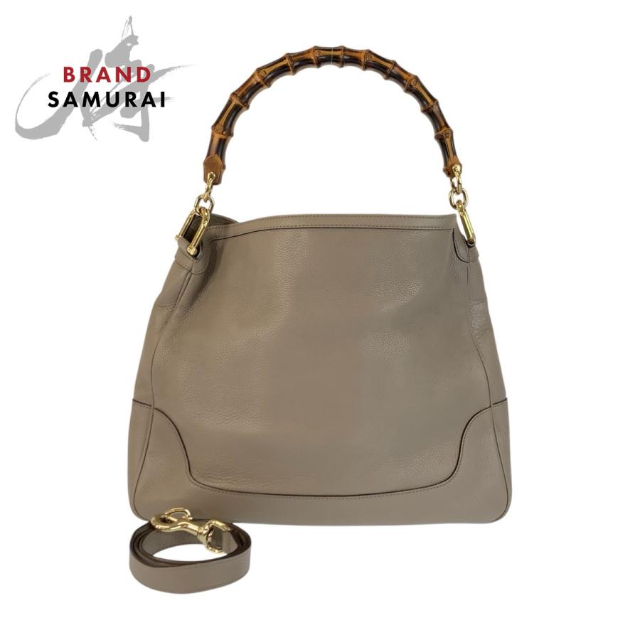 GUCCI（グッチ） 美品 バンブー ダイアナ ベージュ グレージュ 