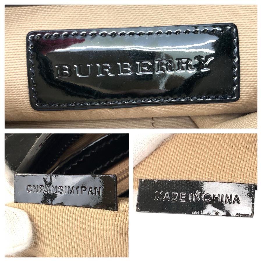 BURBERRY バーバリー チェック柄 ベージュ ブラック ガンメタ金具 PVC/パテントレザー ショルダーバッグ メッセンジャーバッグ 601030 | BURBERRY | 03