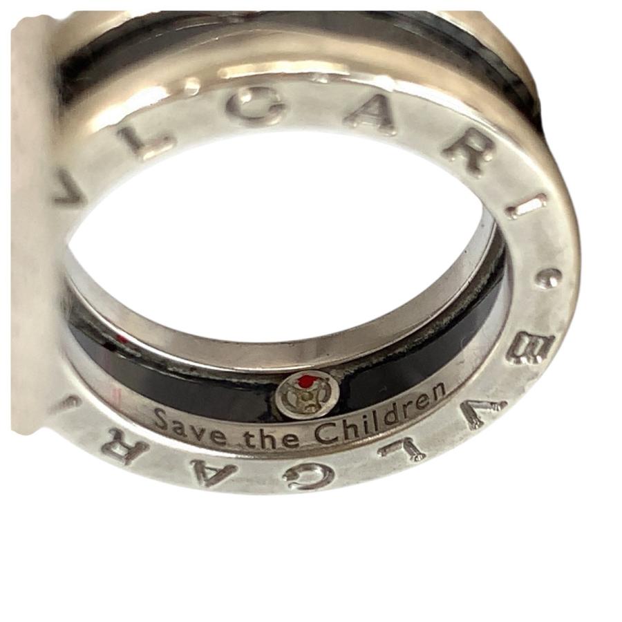 美品 BVLGARI ブルガリ ビーゼロワン セーブザチルドレン サイズ53 シルバー ブラック シルバー925/セラミック リング・指輪 13号 601032 | BVLGARI | 06