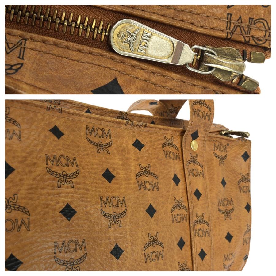MCM エム シー エム ヴィンテージ ヴィセトス ブラウン キャメル ゴールド金具 PVC ショルダーバッグ トートバッグ レディース 601049 | MCM | 05