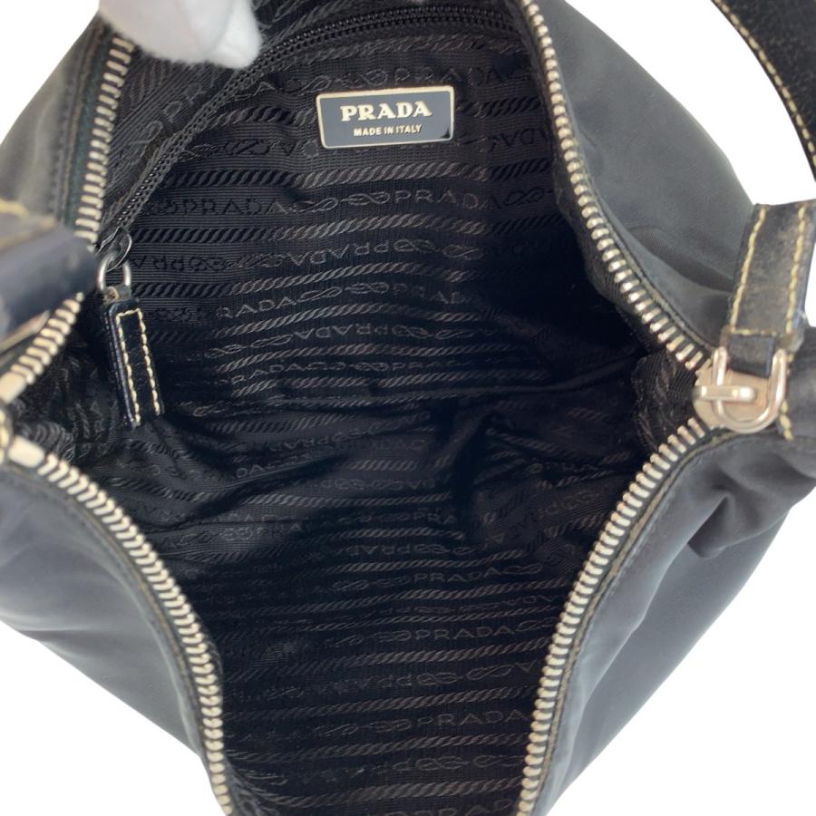 PRADA（プラダ） テスート 三角ロゴプレート ブラック 黒 シルバー金具