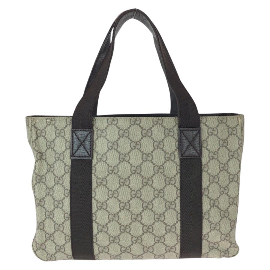 美品 GUCCI グッチ GG柄 カーキ ダークブラウン GGスプリームキャンバス/レザー 141976 トートバッグ 男女兼用 レディース 601095 | GUCCI | 01